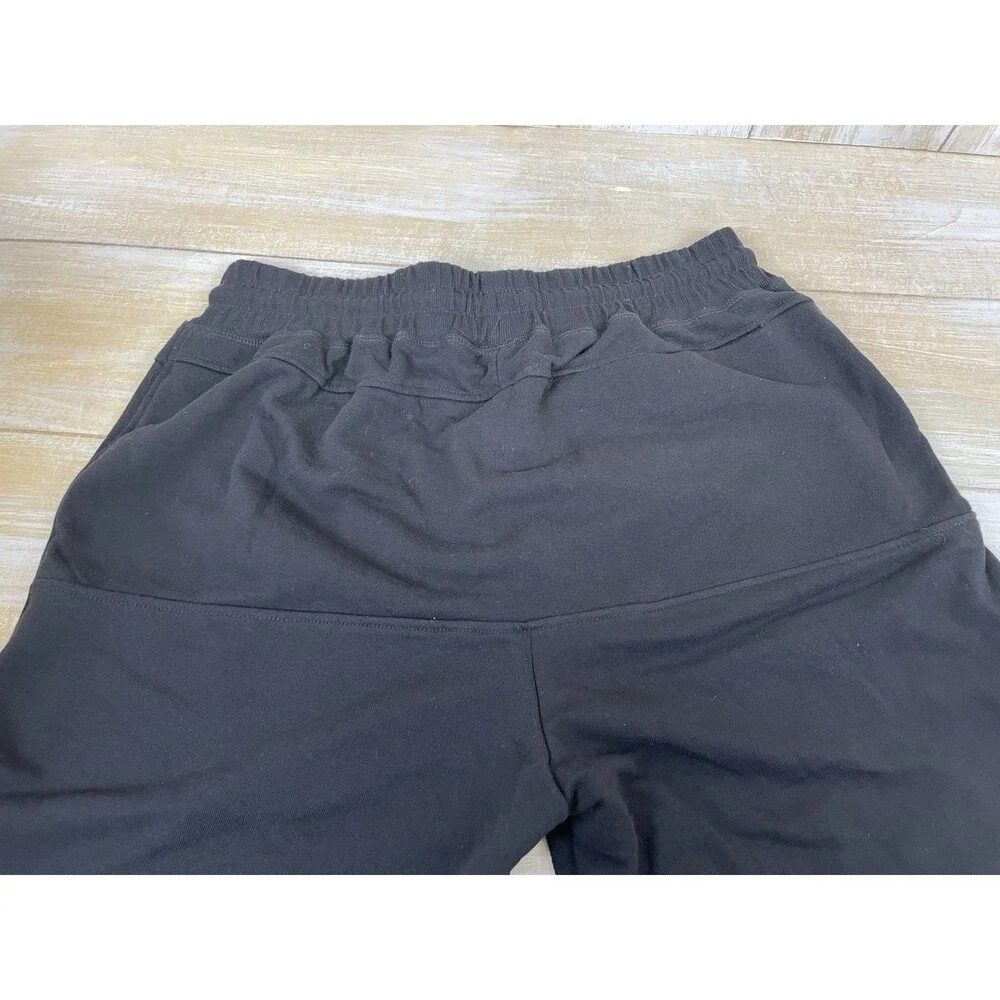 NWT Mono B Mens Size L Active Sweat Shorts Black Organic Cotton Blend Pull On - Picture 11 of 12